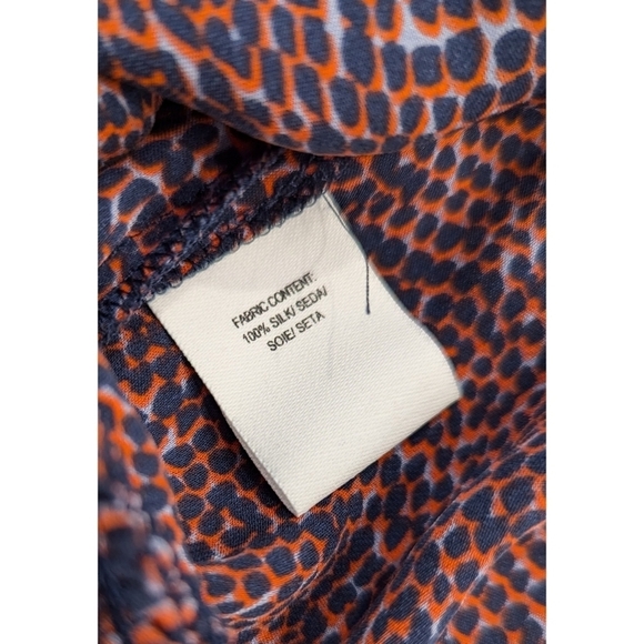 Derek Lam 10 Crosby 100% Silk Leopard Print Off Shoulder Blouse Size 6 - Picture 6 of 8